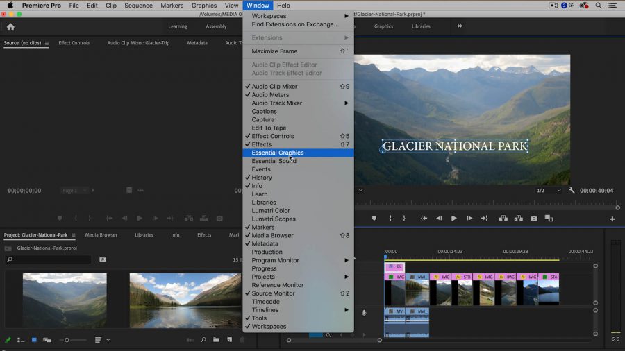 how to insert text in adobe premiere